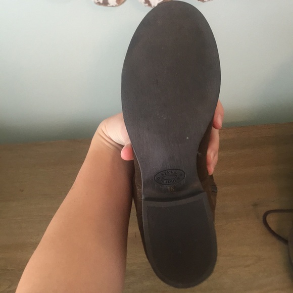 Steve Madden Suede Combat Boots - Picture 4 of 5